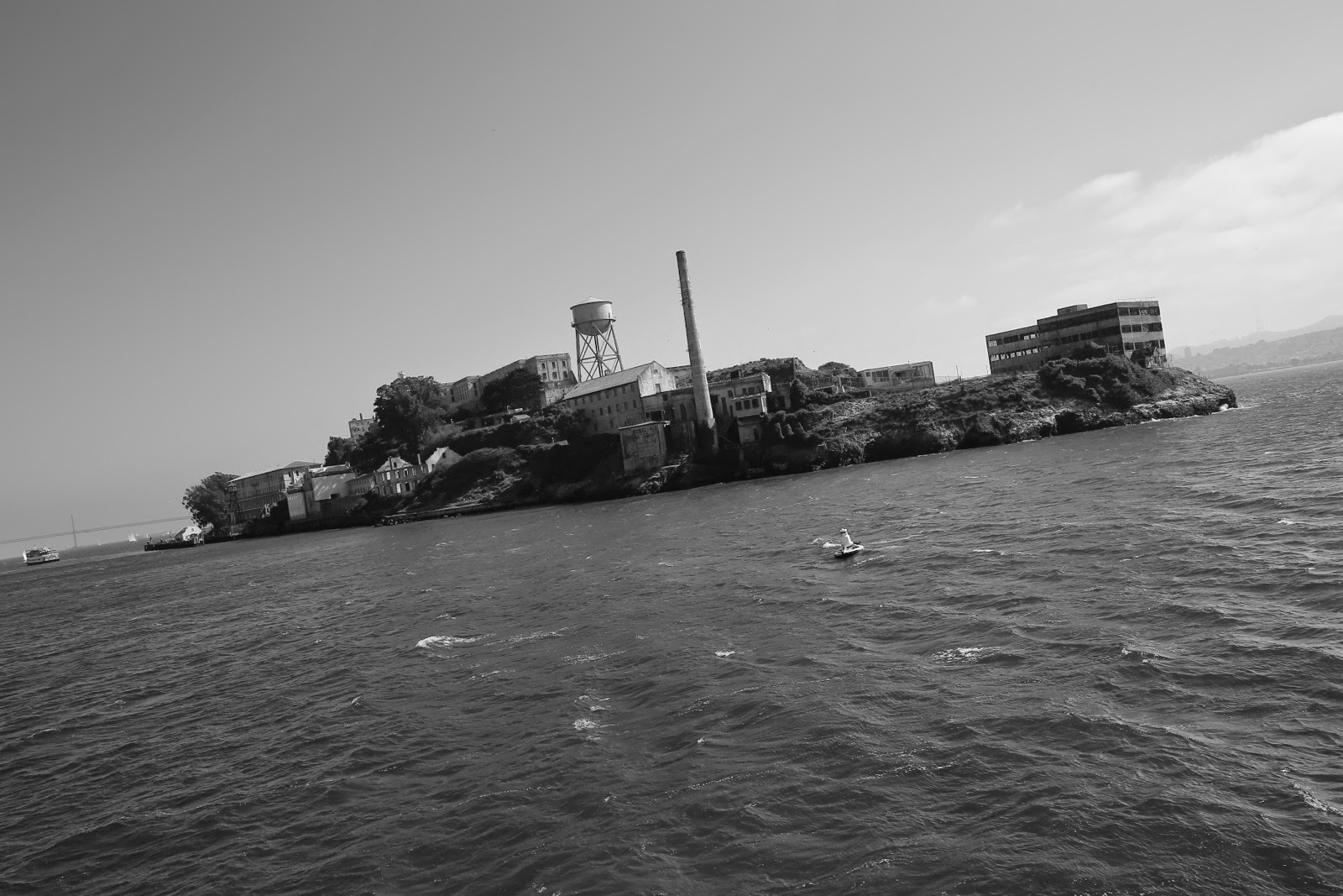 Alcatraz en noir et blanc