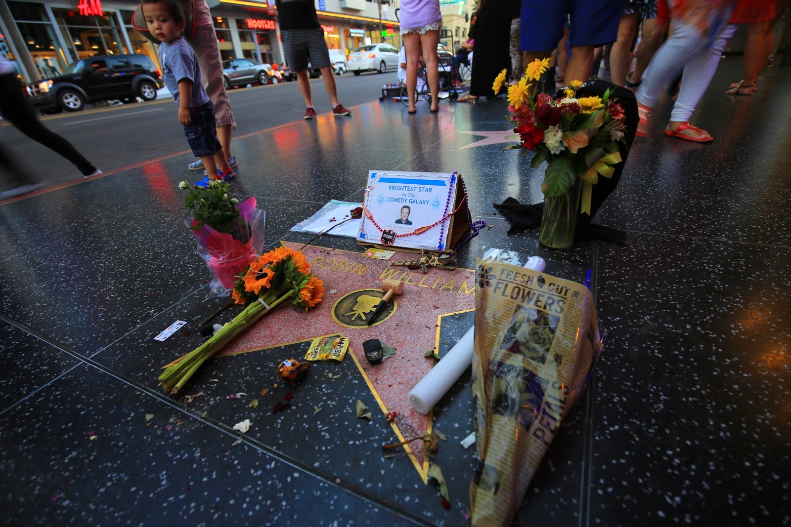 L’étoile de Robin Williams couverte de fleurs