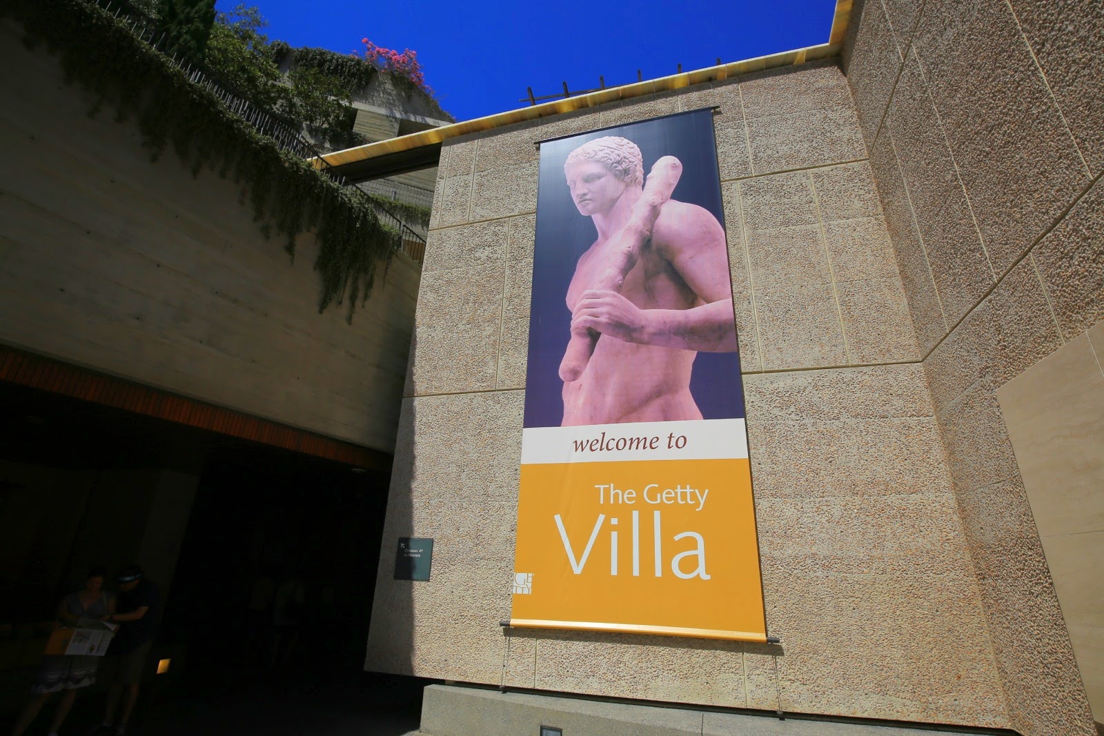 L’entrée de la Getty Villa