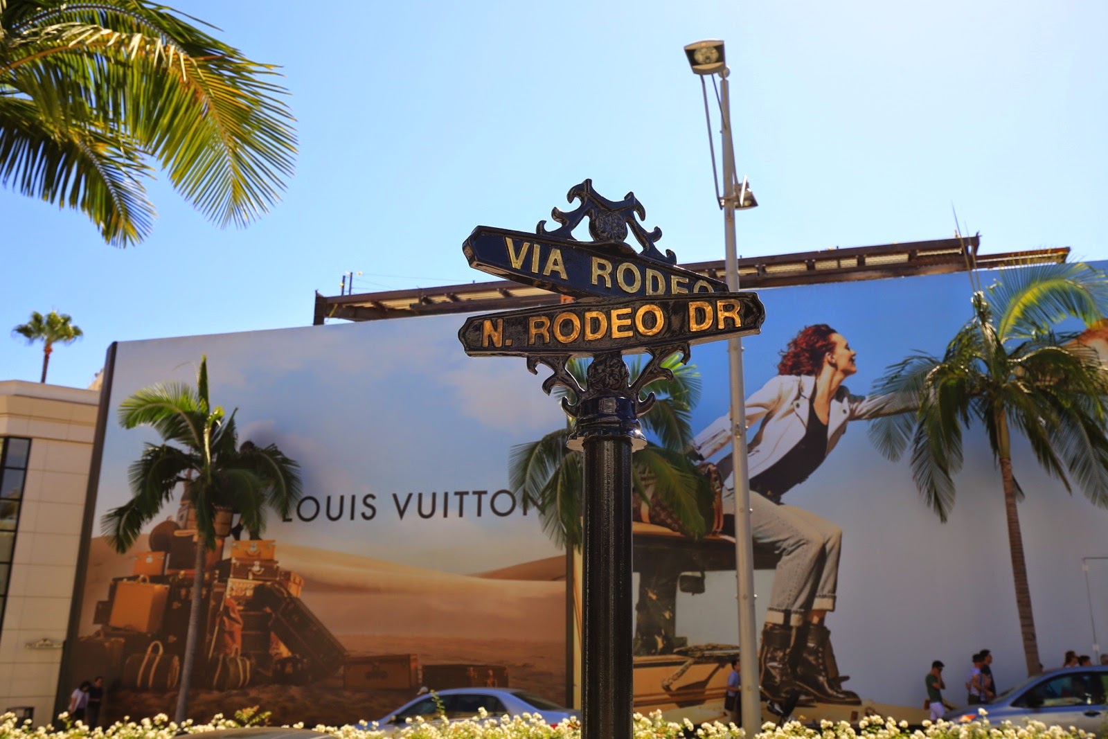 Le panneau de Rodeo Drive à Beverly Hills