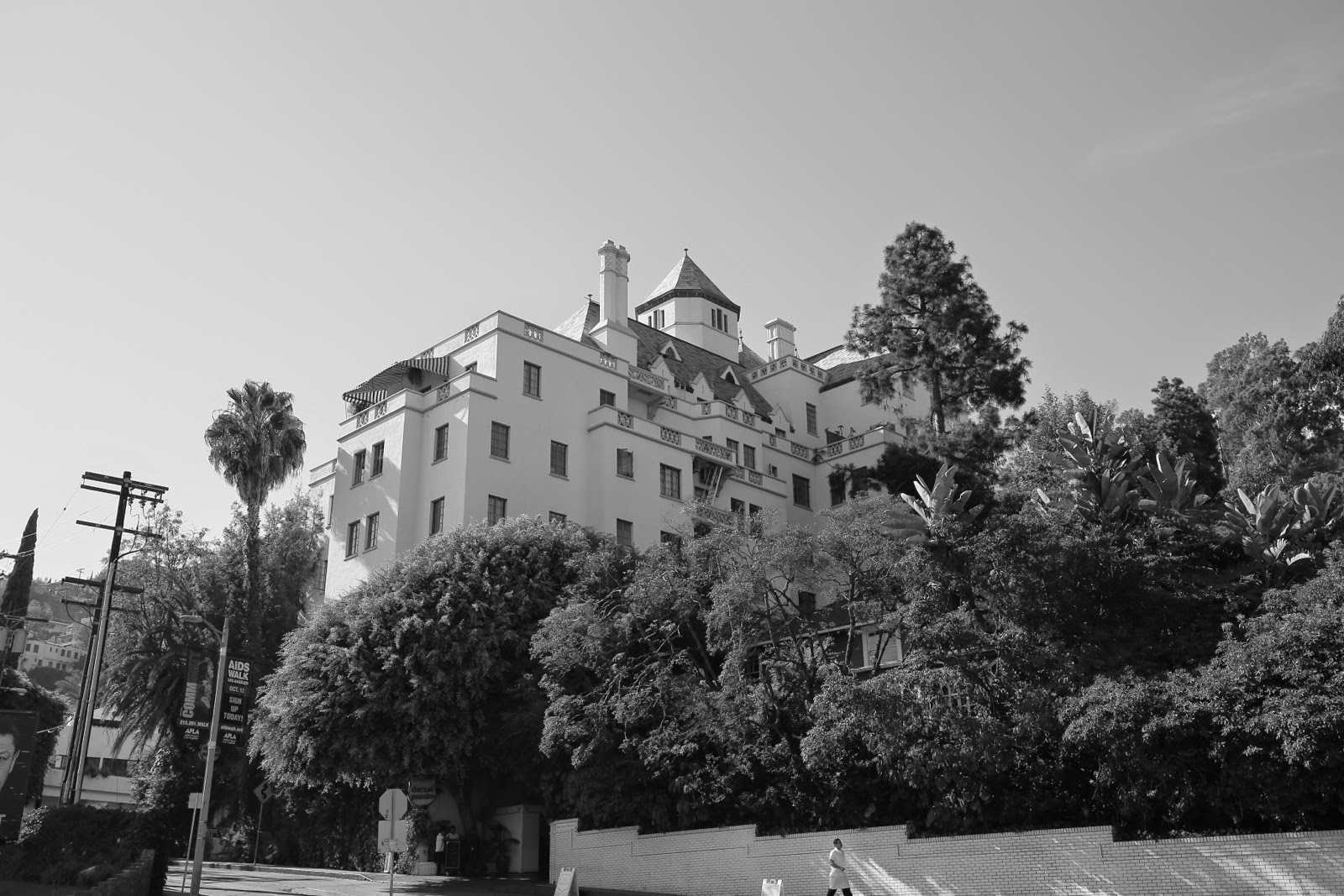 Le Château Marmont en noir et blanc