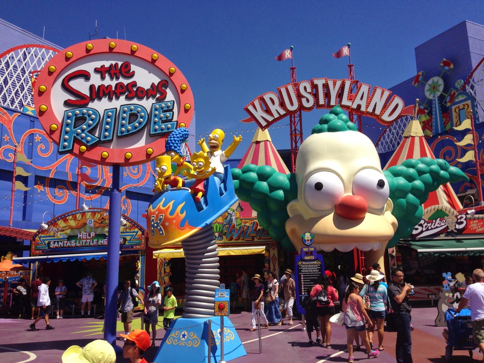 L’entrée de Krustyland, le parc des Simpson