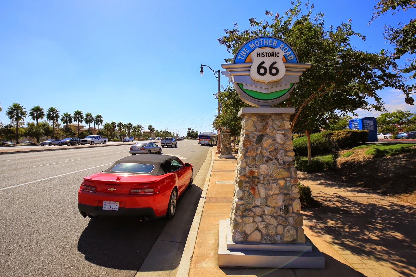 Un panneau de la Route 66