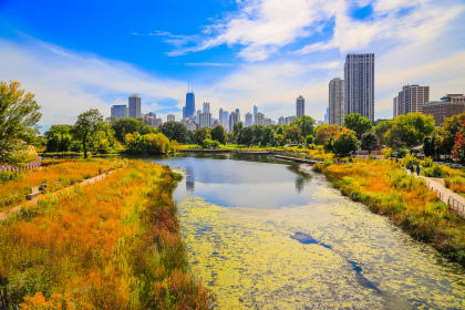 Le skyline de Chicago vu depuis Lincoln Park