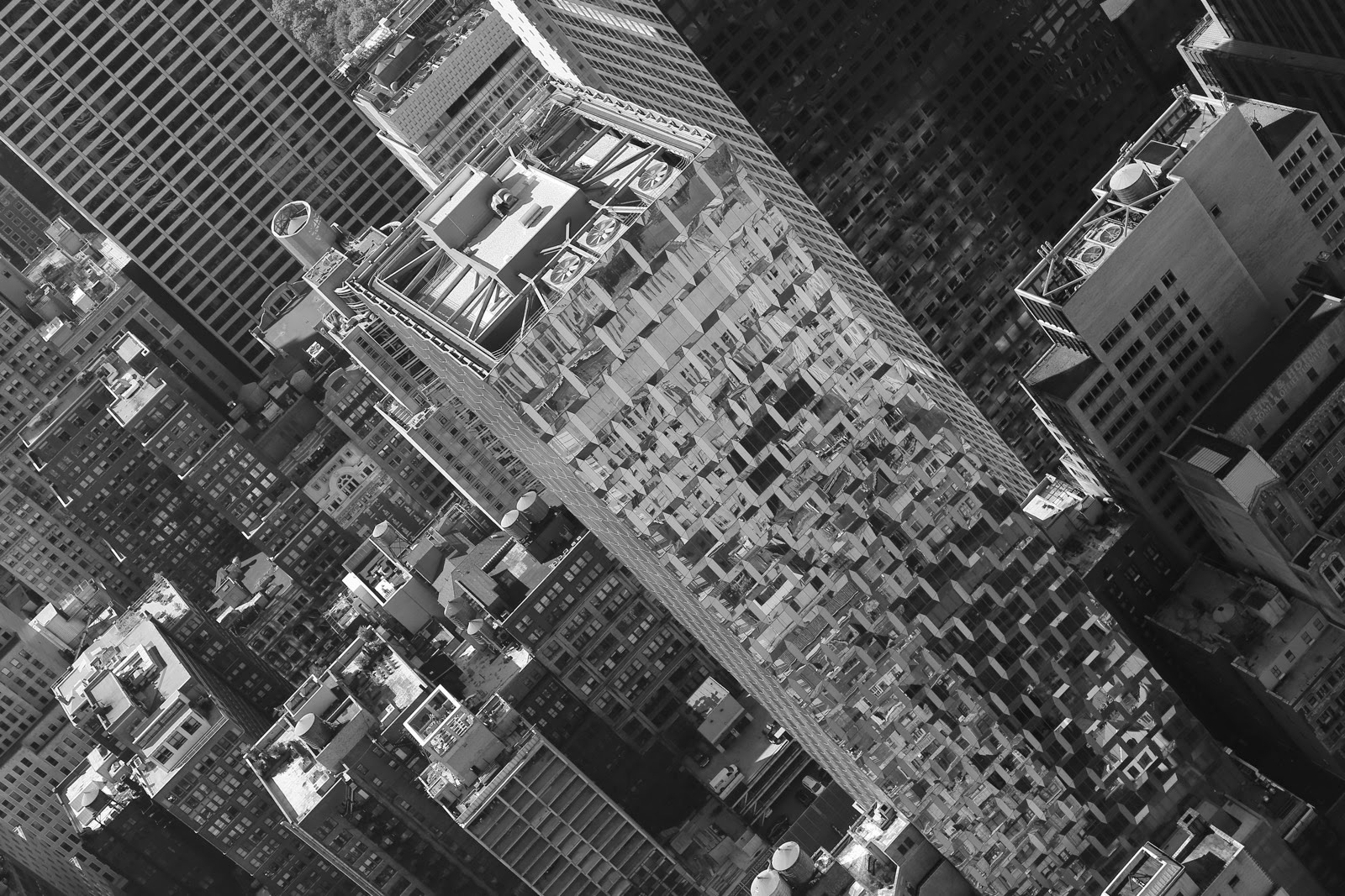 Vue plongeante sur les rues de Manhattan