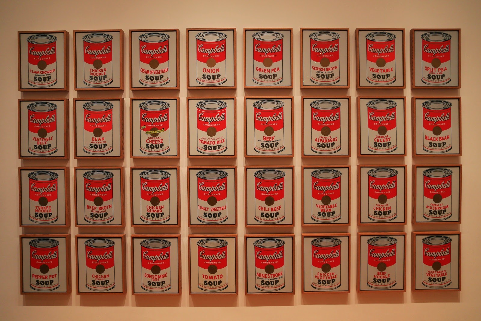 Les boîtes de soupe Campbell d’Andy Warhol au MoMA