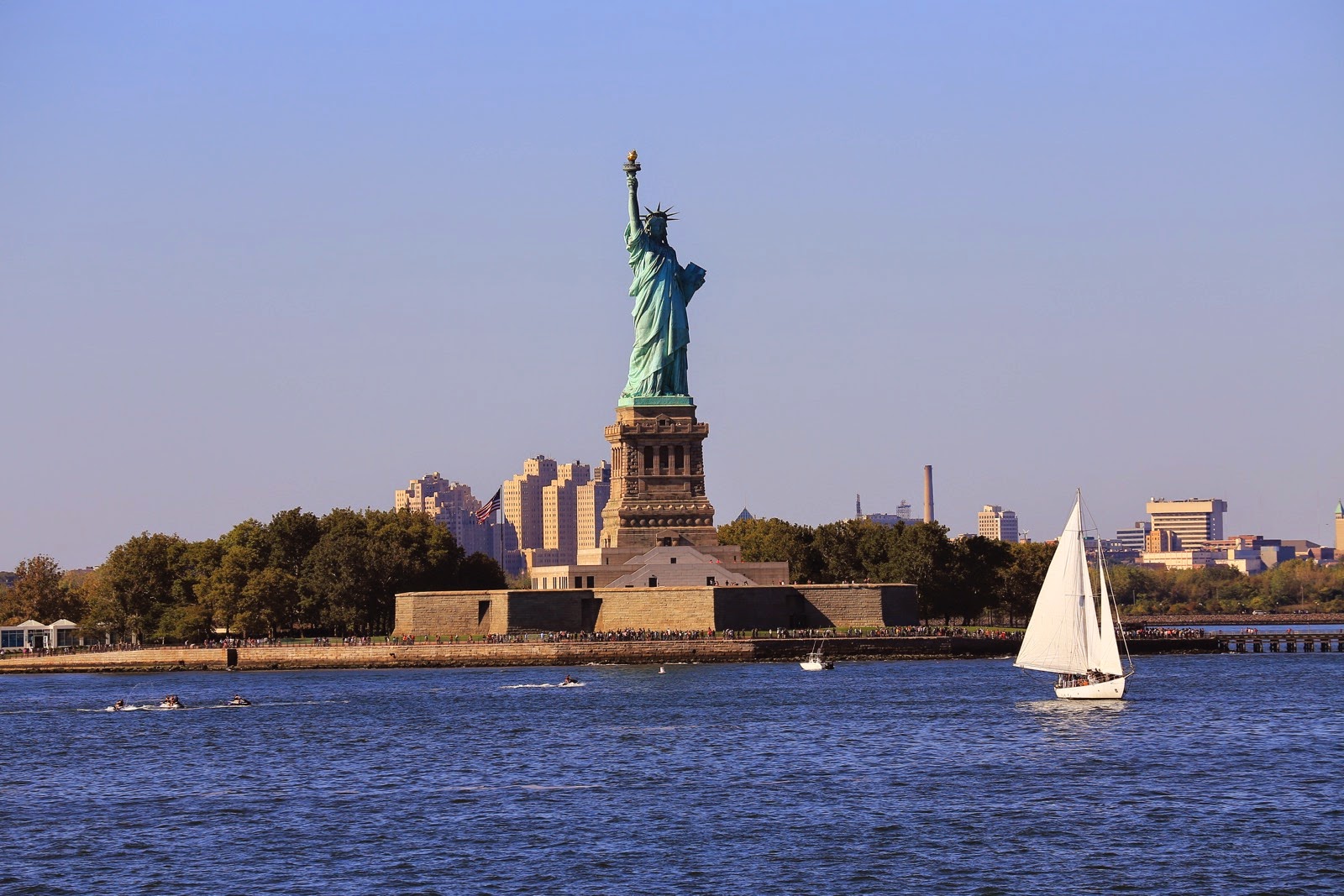 La statue de la Liberté depuis le ferry de Staten Island