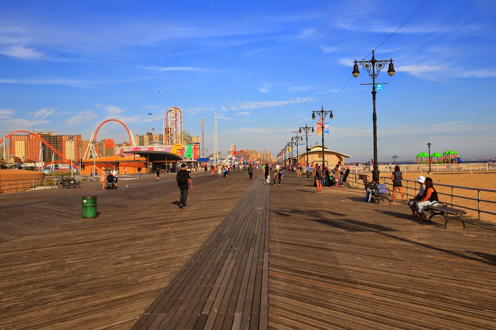 La promenade en bois de Coney Island