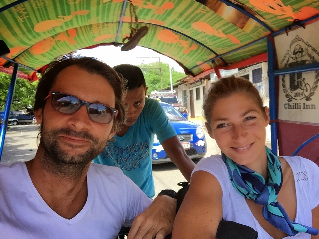 Selfie en pousse-pousse à travers les rues de León