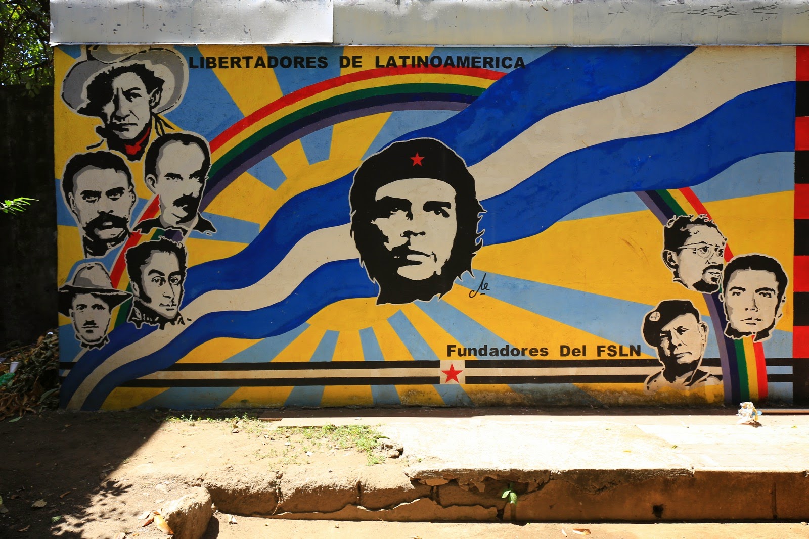 Fresque murale avec le portrait du Che