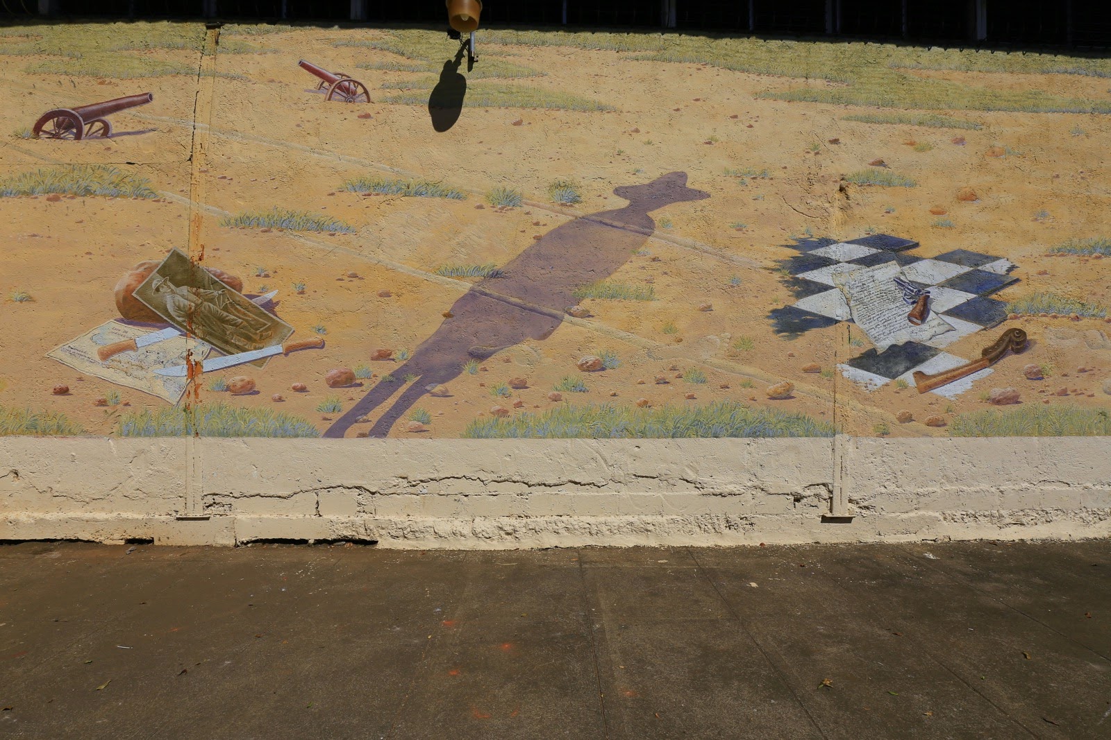 Fresque murale représentant un crocodile