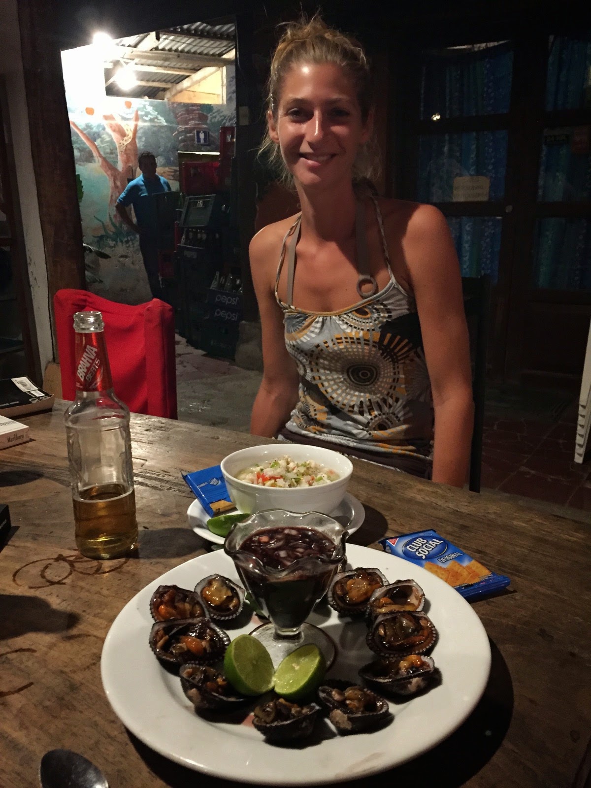 Dîner de poisson à l’hostel