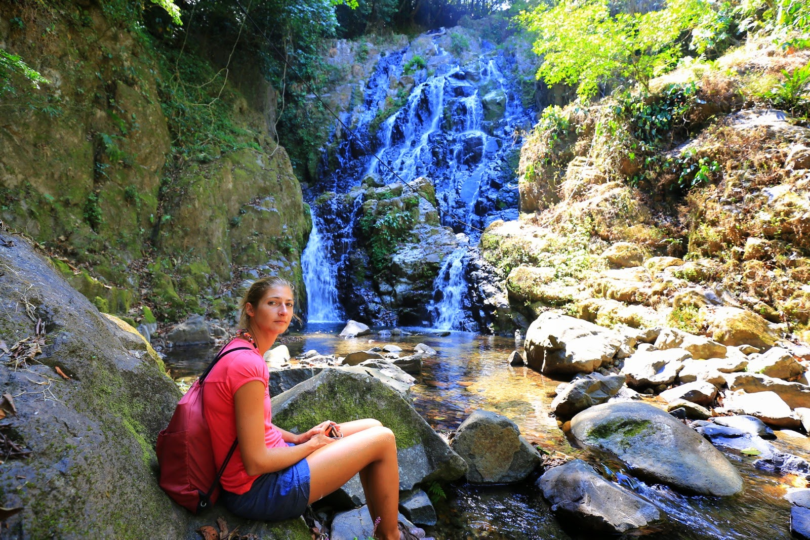 Pause au pied de la cascade du Chorro El Macho
