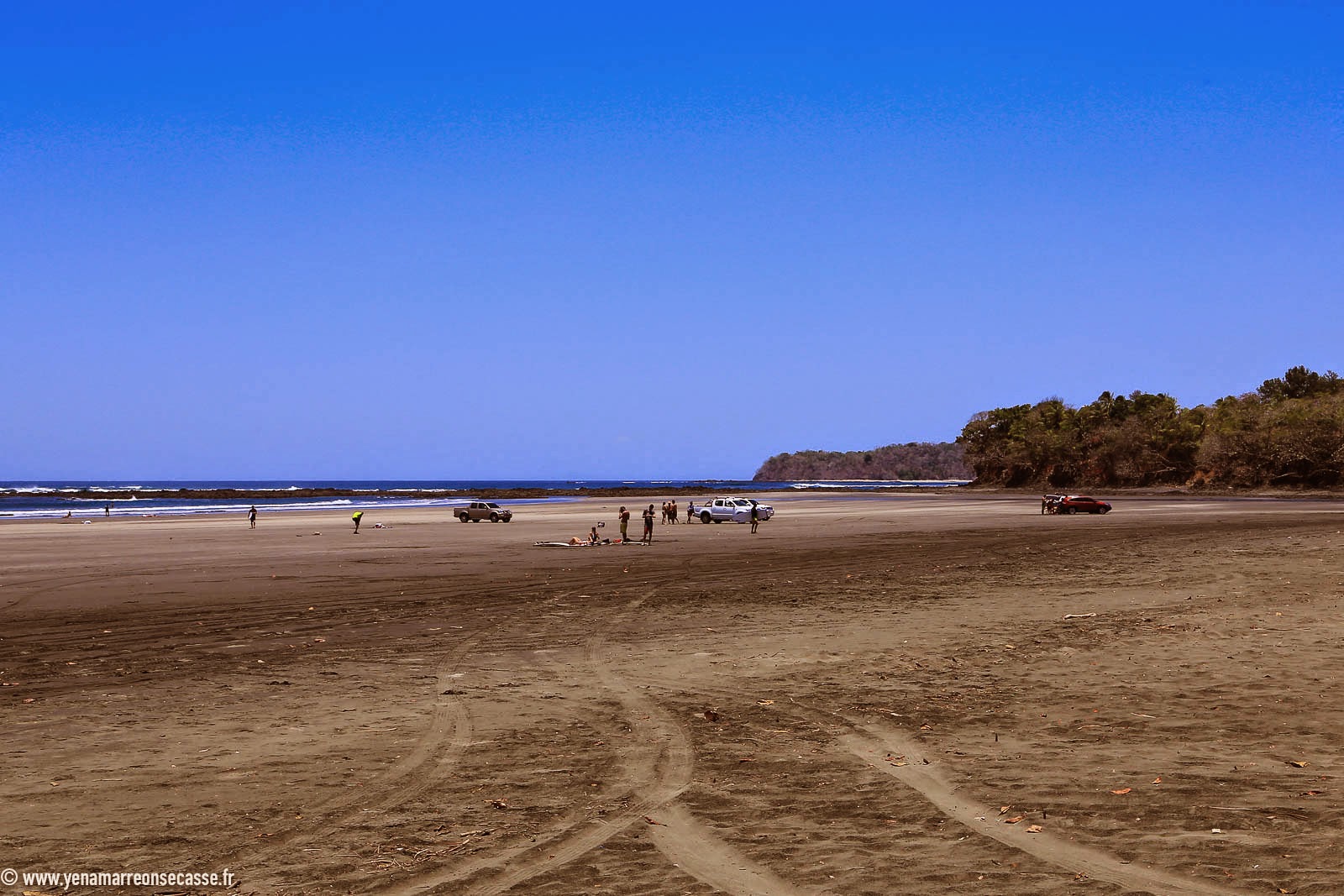Grande plage de sable de Santa Catalina à marée basse