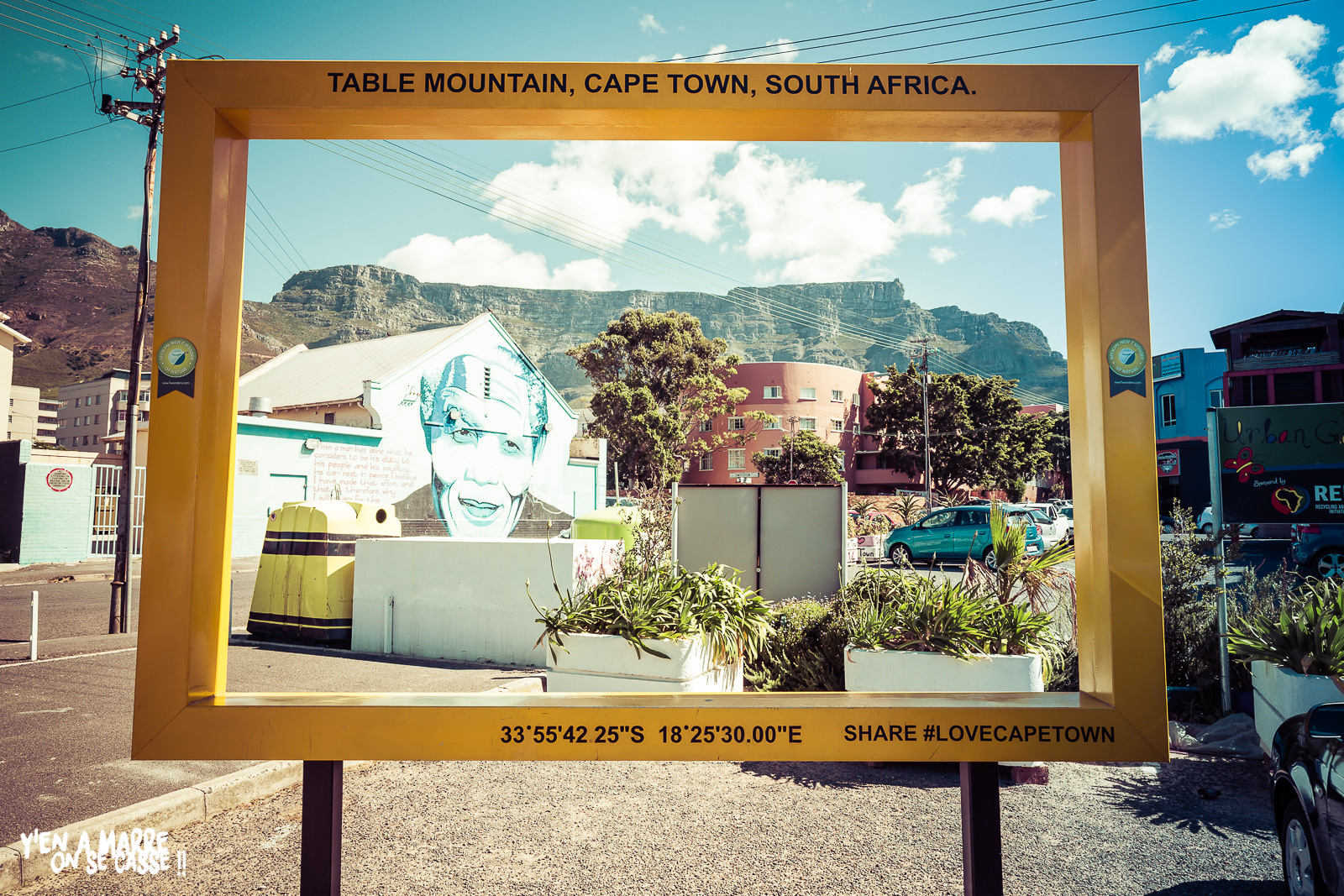 Cadre photo face à Table Mountain