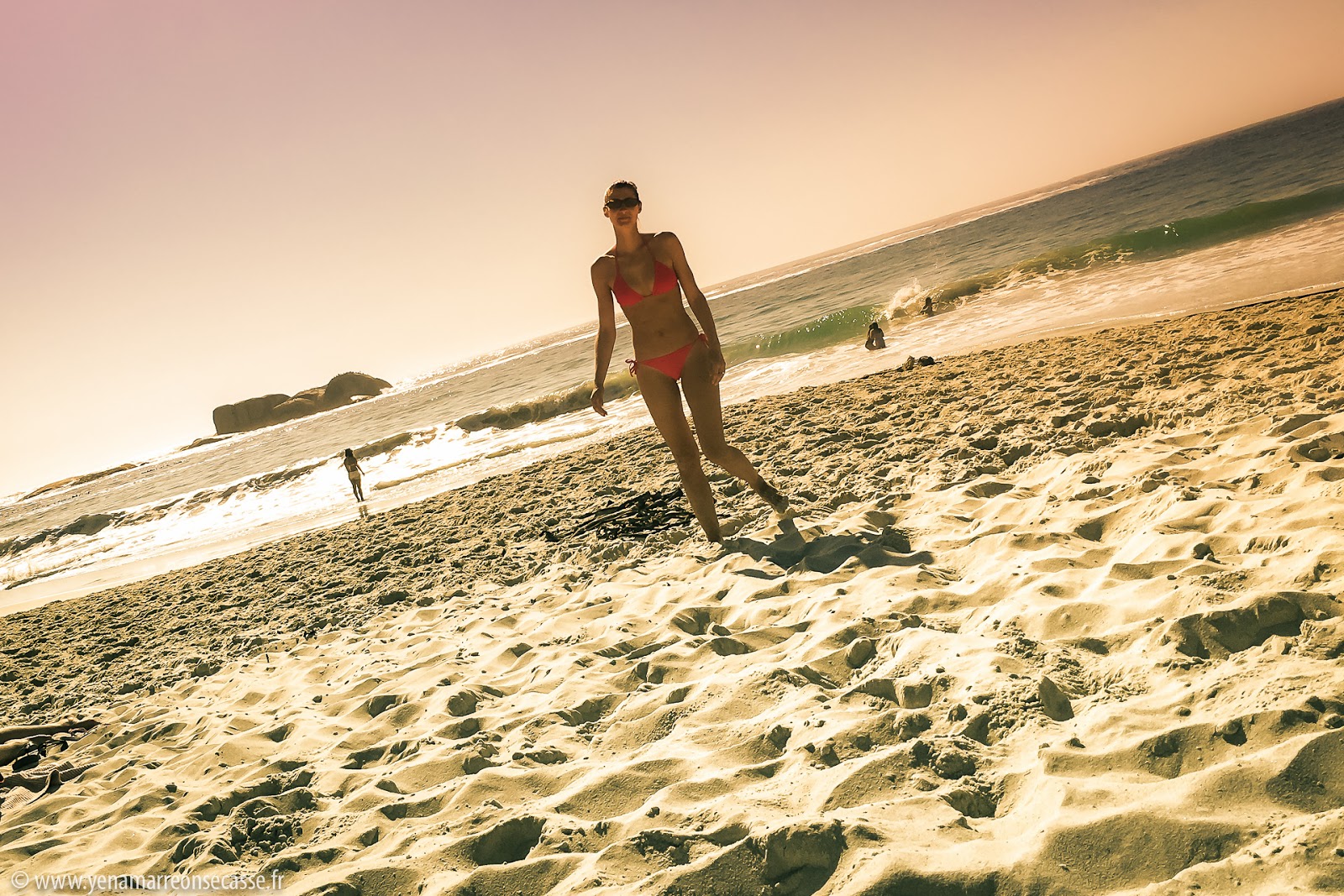 Sur la plage de Clifton