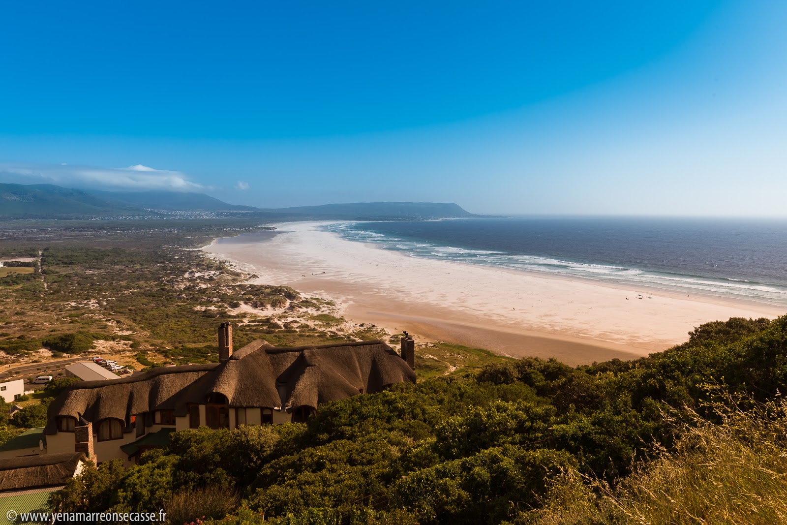 La plage de Noordhoek vue de Chapman’s Peak, sur la péninsule du Cap
