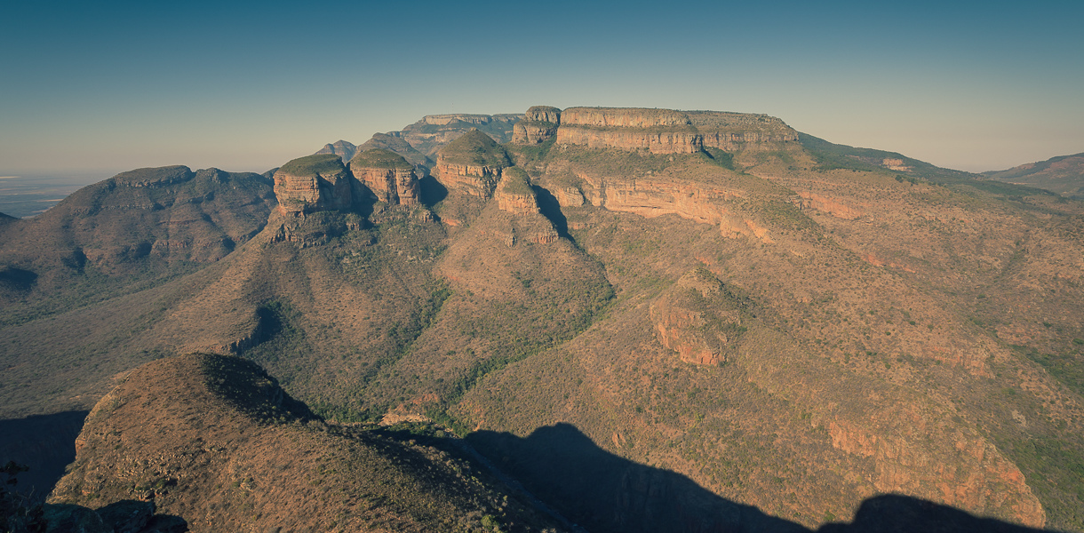 Les falaises du Blyde River Canyon au coucher du soleil