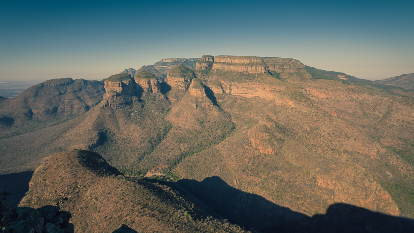 Les falaises du Blyde River Canyon au coucher du soleil