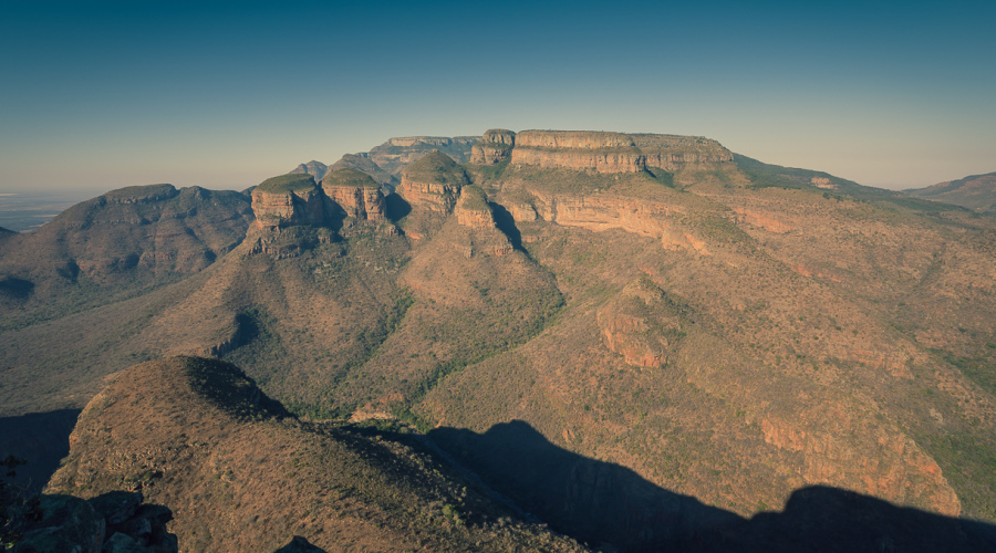 Les falaises du Blyde River Canyon au coucher du soleil