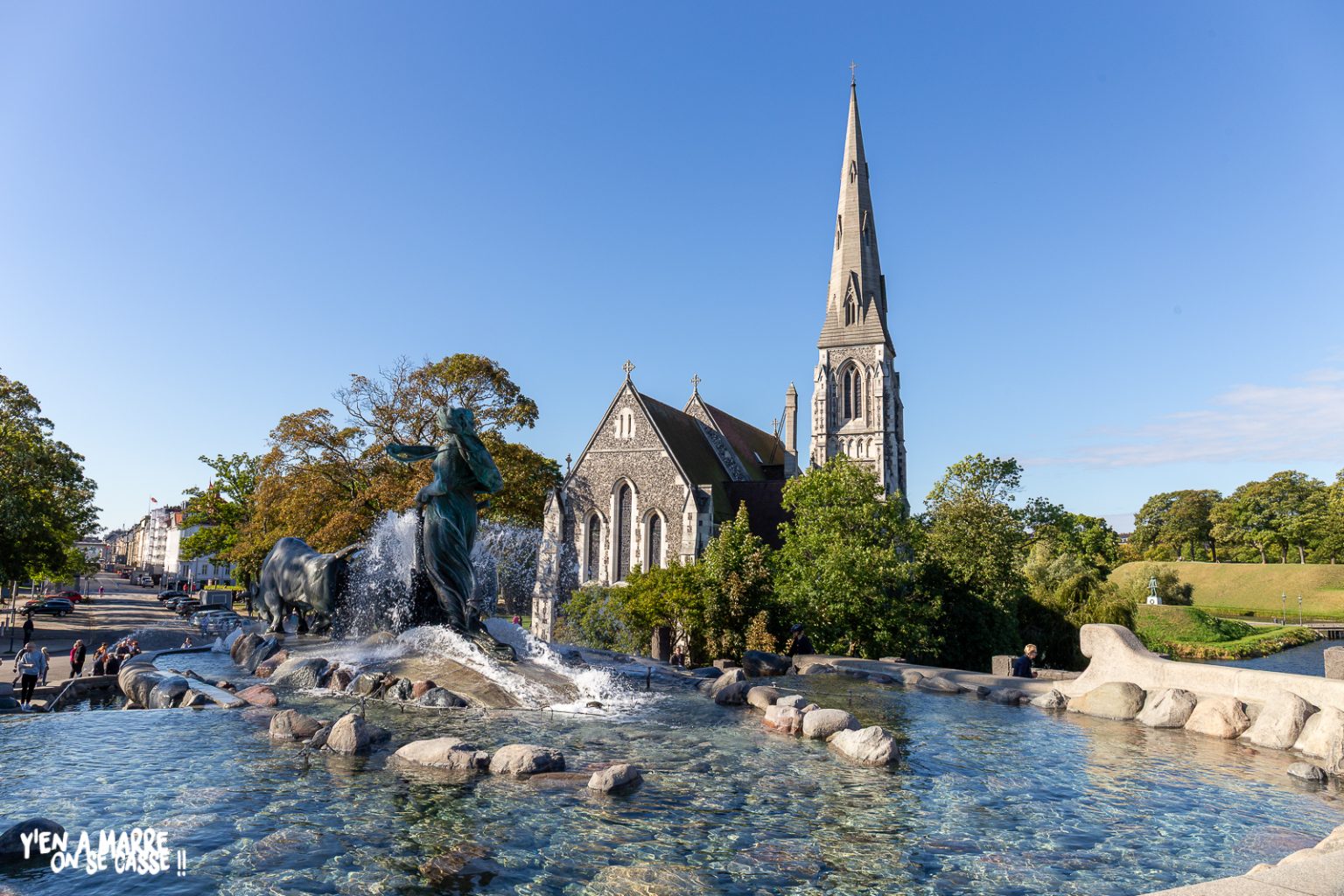 La fontaine de Gefion et l’église anglicane Saint-Alban