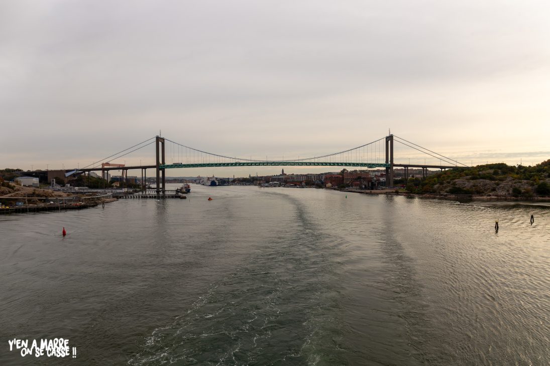 Le pont d’Älvsborg à la sortie du port de Göteborg