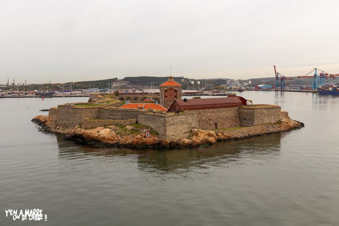 La forteresse de Nya Älvsborg sur son îlot rocheux
