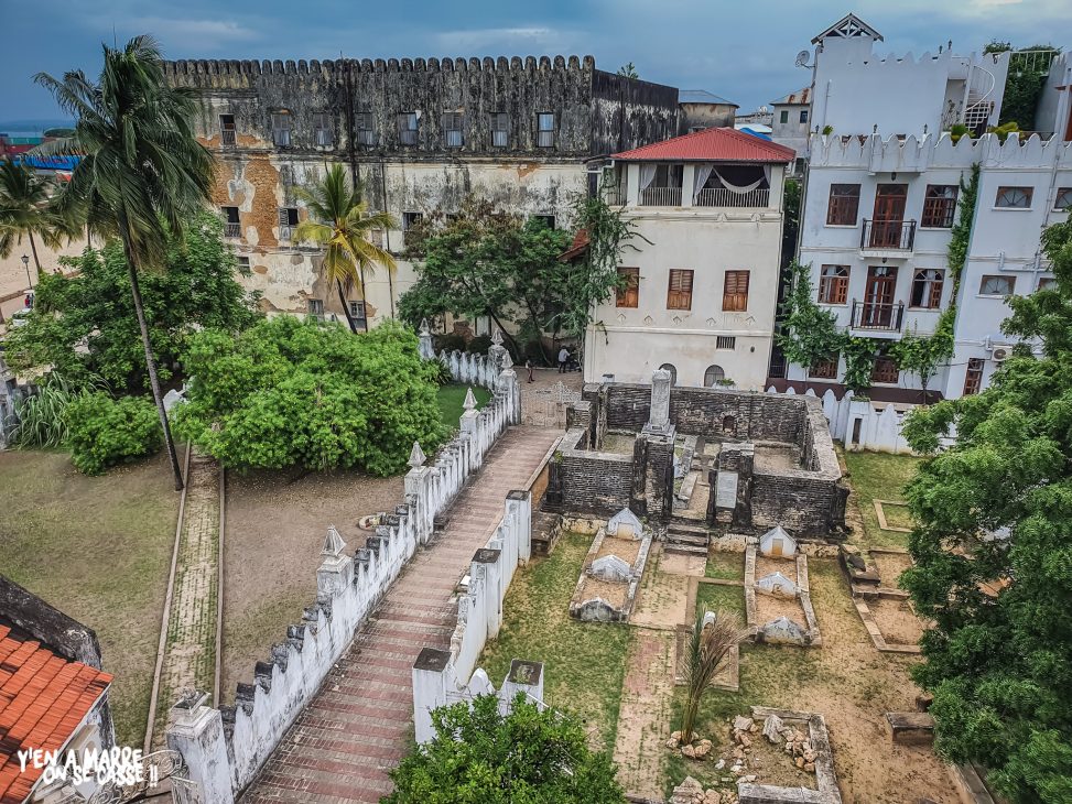 Vue sur les maisons et les jardins de Stone Town